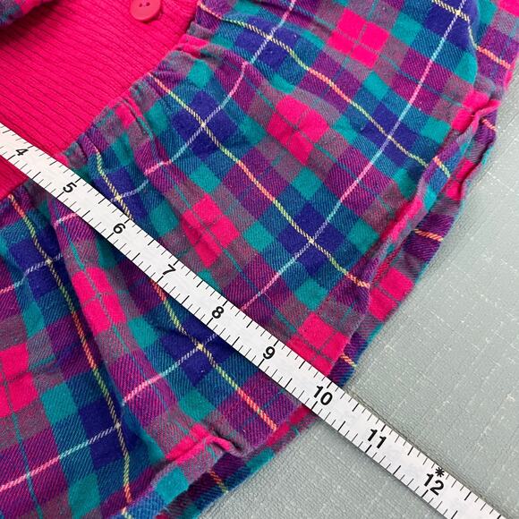 Vintage Appleby Colorful Plaid Flannel Ruffle Blouse 12 Months - Picture 7 of 7